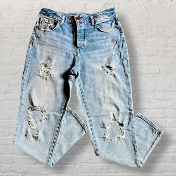Edgely high rise mom jeans with button fly, 10 regular - Picture 1 of 5